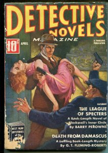 DETECTIVE NOVELS  4/1938-MYSTERY & CRIME PULP-2ND ISSUE-FLEMING-ROBERTS-good