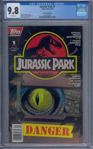 JURASSIC PARK #1 CGC 9.8 WHITE PAGES NEWSSTAND 7001