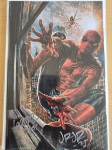 AMAZING SPIDER-MAN #1 BERMEJO 1:200 VARIANT ROMITA JR/LARRAZ 2X SIGNED W/COA NM