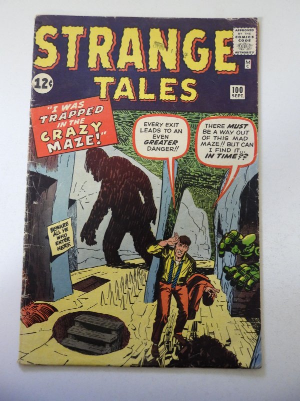 Strange Tales #100 (1962) VG Condition, date stamp fc