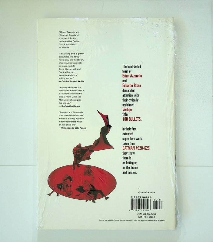 Batman Broken City Hardcover DC Comics Brian Azzarello Eduardo Risso