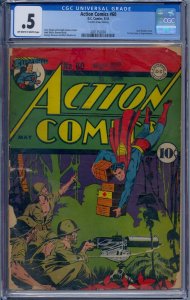 ACTION COMICS #60 CGC .5 SUPERMAN 1ST LOIS LANE AS SUPERWOMAN