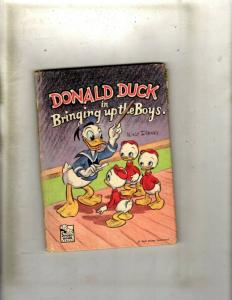 Donald Duck In Bringing Up The Boys Walt Disney Hardcover Book 1948 JL4