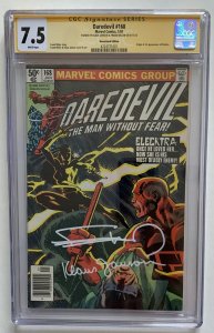 (1981) DAREDEVIL #168 SS CGC 7.5 Signed Frank Miller Klaus Janson! 1st ELEKTRA!