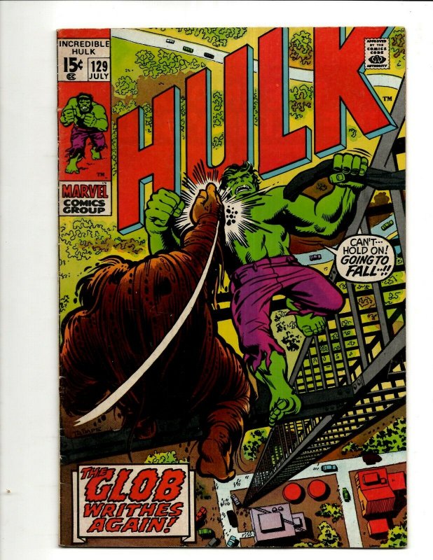 Incredible Hulk # 129 FN/VF Marvel Comic Book Iron Man Captain America Thor BJ1