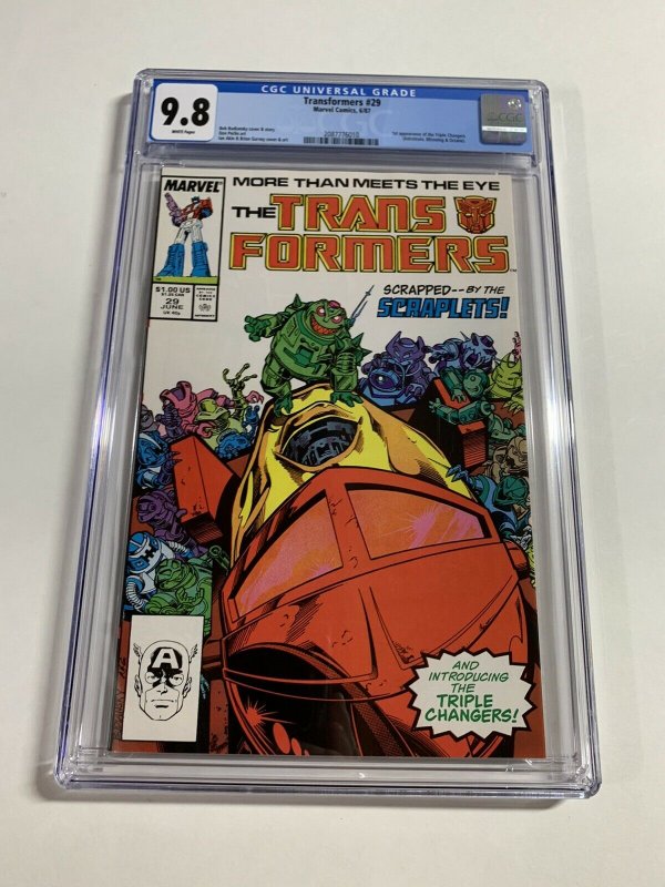 Transformers 29 Cgc 9.8 White Pages Marvel 1987