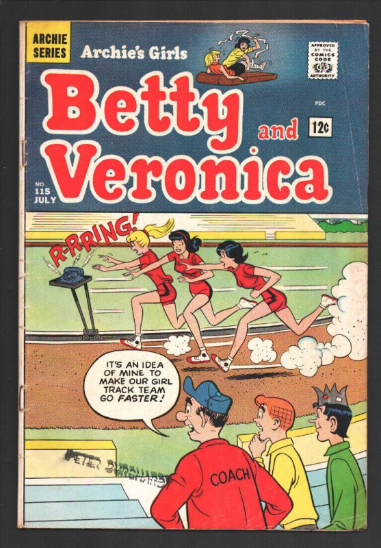 Archie's Girls Betty & Veronica #115 1965-telephone gag cover-Pin-up pages-VG