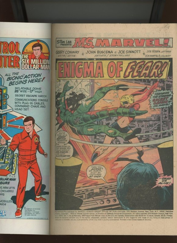 (1977) Ms. Marvel #2: BRONZE AGE! KEY ISSUE! WE COMBINE SHIPPING! (9.0/9.2)