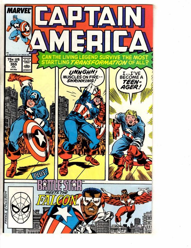 9 Captain America Marvel Comic Books # 351 352 353 354 355 356 357 358 343 J274