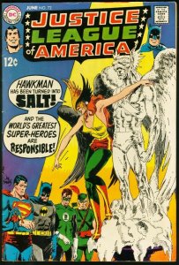 JUSTICE LEAGUE OF AMERICA #72-1969-BATMAN/SUPERMAN VF