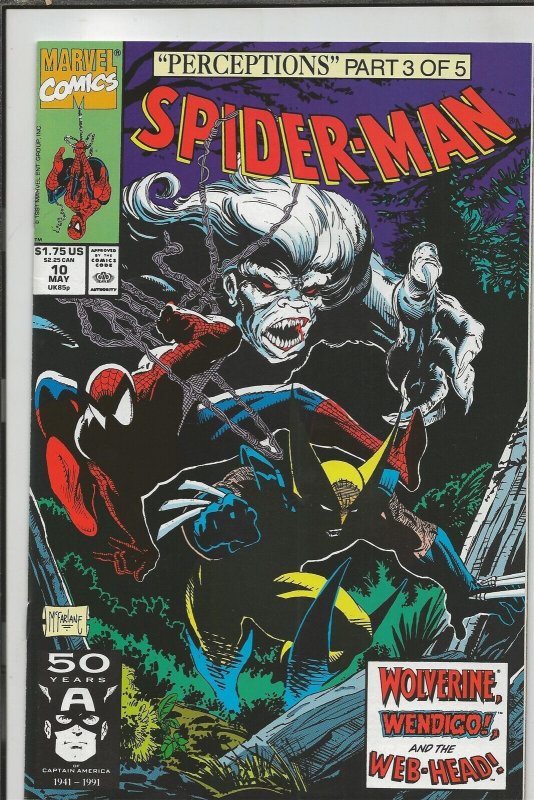 Spider-Man #10 ORIGINAL Vintage 1991 Marvel Comics