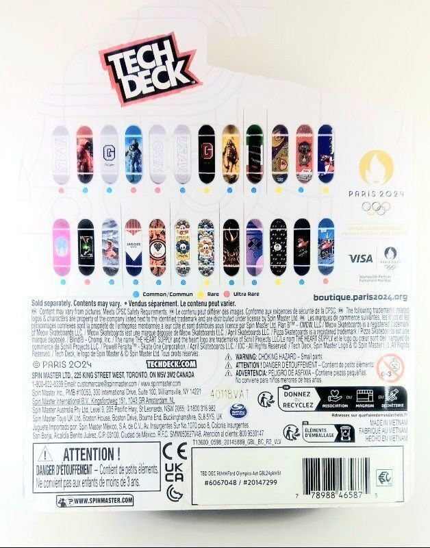 SORA SHIRAI | 2024 PARIS OLYMPIC GAMES | TECH DECK RARE CLASS #20147299 | NIB