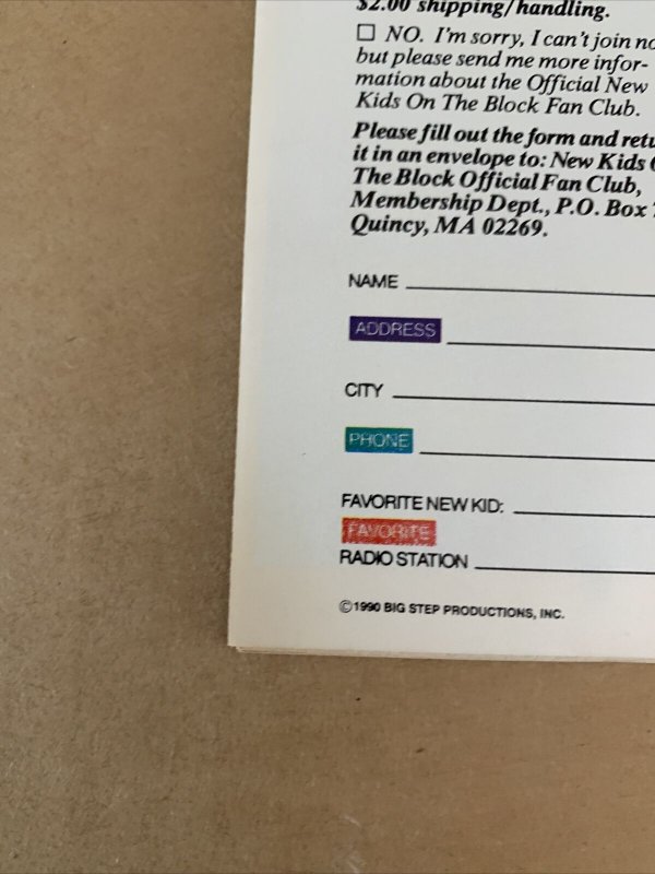 NEW KIDS ON THE BLOCK COMIC TOUR (1990 Series) #4 Comics Book 