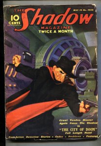 SHADOW 1936 MAY 15 // STREET AND SMITH // PULP MAGAZINE // RARE // G