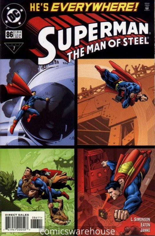 SUPERMAN: MAN OF STEEL (1991 DC) #86 NM A95542