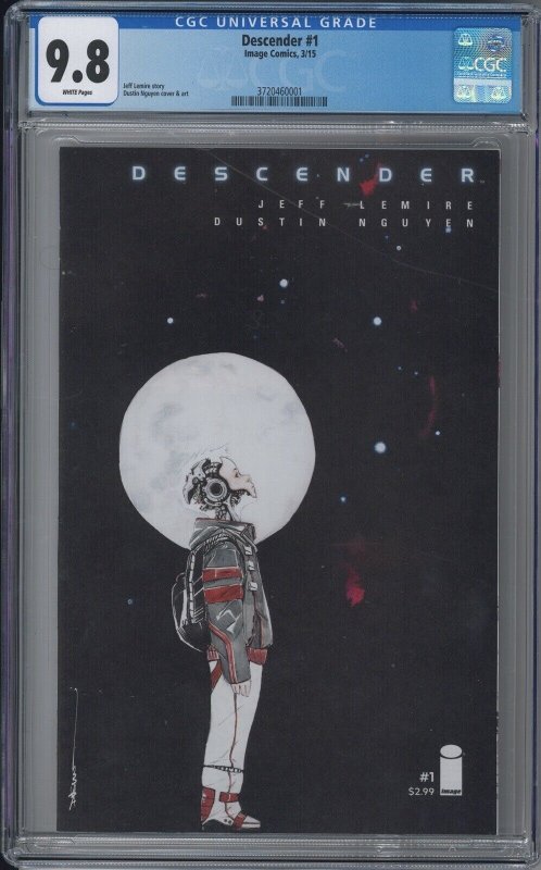 Descender 1 CGC 9.8  Image Jeff Lemire Dustin Nguyen Optioned Amazing Space Saga