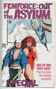 FEMFORCE OUT of the ASYLUM #1, VF/NM, She-Cat, Bill Black, 1987, AC Comics