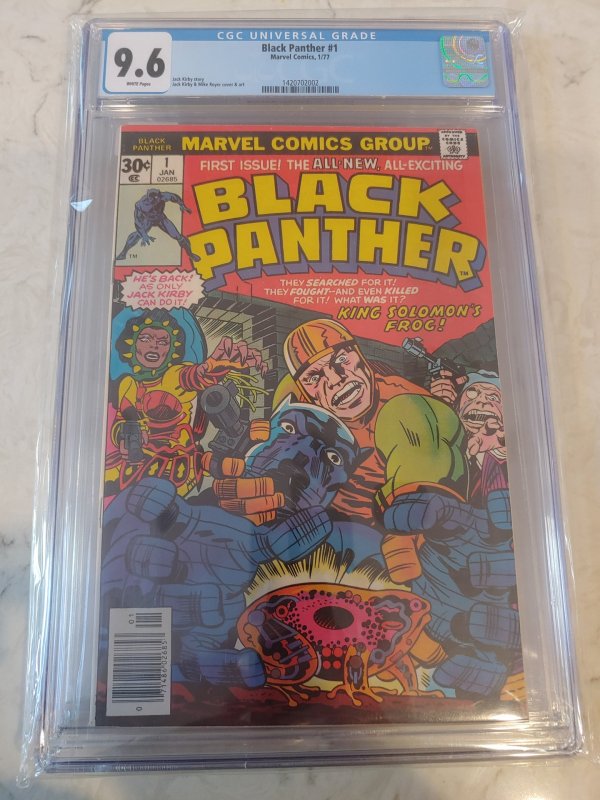 BLACK PANTHER #1 CGC 9.6 WHITE PAGES! HARD TO FIND!