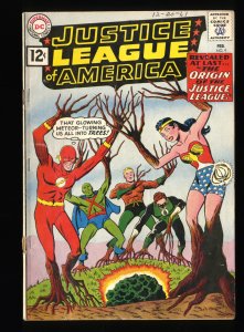 Justice League Of America #9 VG- 3.5 1st Print Origin Issue!
