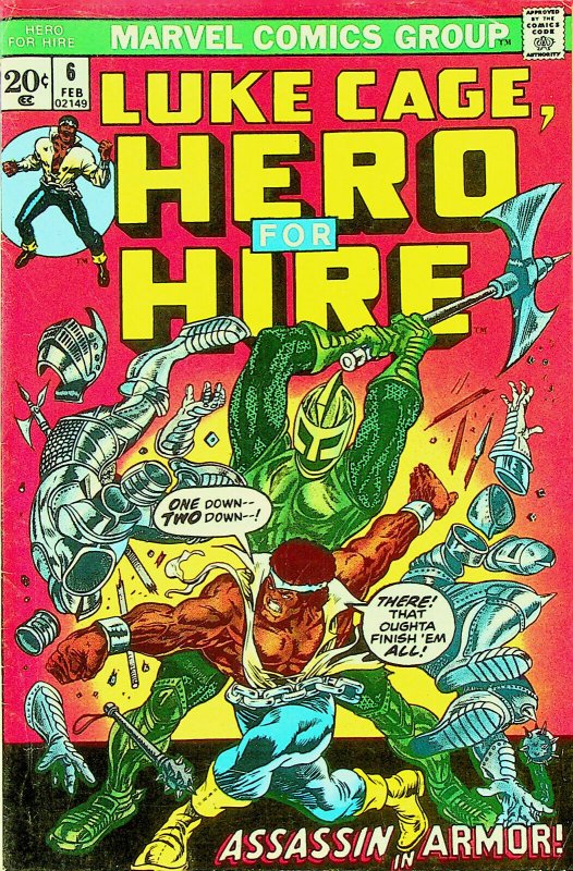 Luke Cage, Hero For Hire #6 (Feb 1973, Marvel) - Fine/Very Fine 