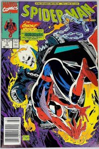 Spider-Man 7 Marvel 1991 VF Newsstand Ghost Rider Todd McFarlane