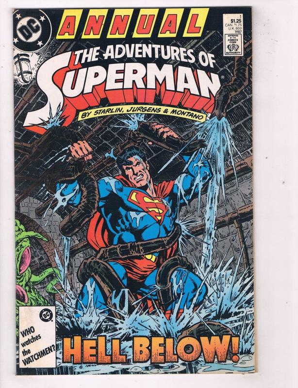 Adventures of Superman (1987) Annual #1 DC Comic Book Ronald Reagan HH3