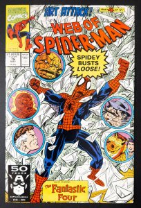 Web of Spider-Man #76 (1991) -  Fantastic Four Crossover - VF+