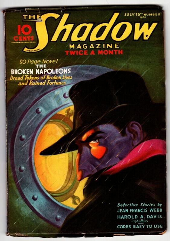 SHADOW 1936 July 15 -HIGH GRADE- STREET AND SMITH-RARE PULP FN+