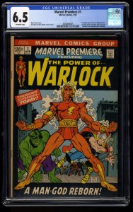 Marvel Premiere #1 CGC FN+ 6.5 Off White 1st HIM as Adam Warlock!