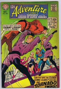 Adventure Comics #373 ORIGINAL Vintage 1968 DC Comics Intro Tornado Twins