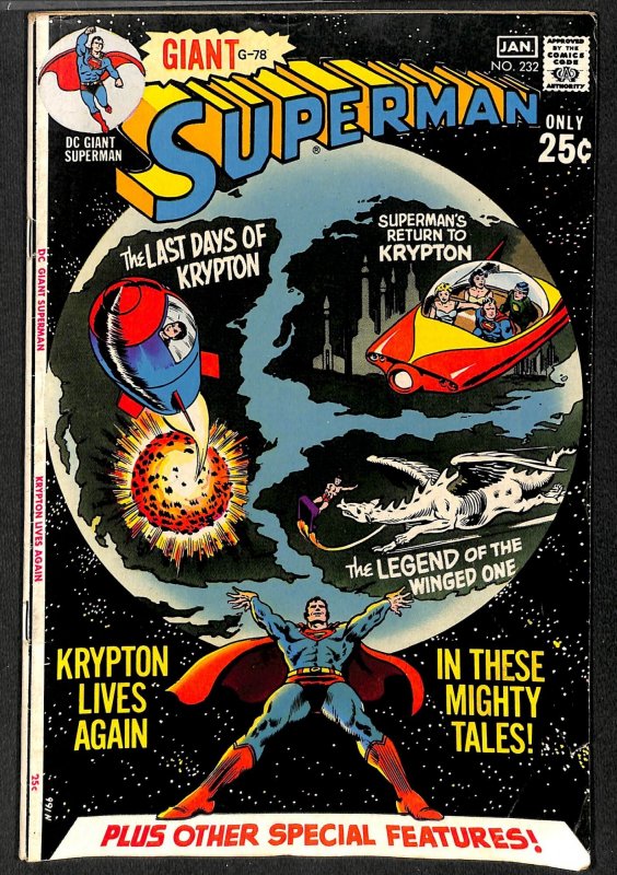 Superman #232 GD/VG 3.0 Return to Krypton!