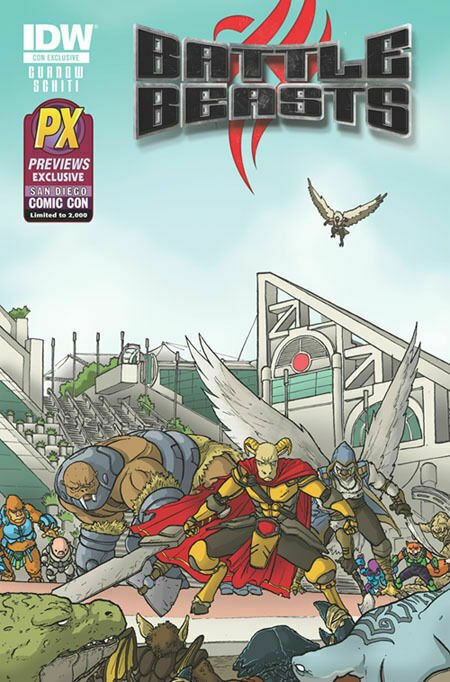 BATTLE BEASTS #1 SDCC EXCLUSIVE VARIANT 2012 IDW NM.