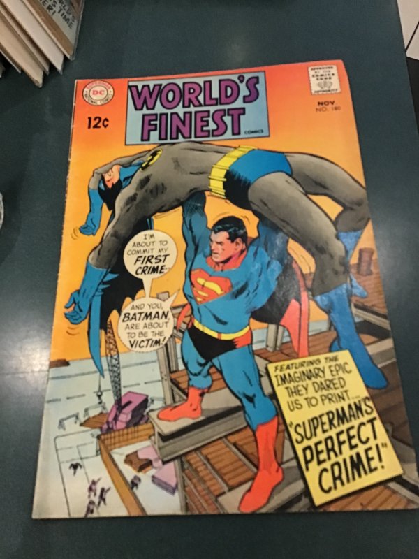 World's Finest Comics #180 (1968) Mid high grade Supes/Batman Adams cove...