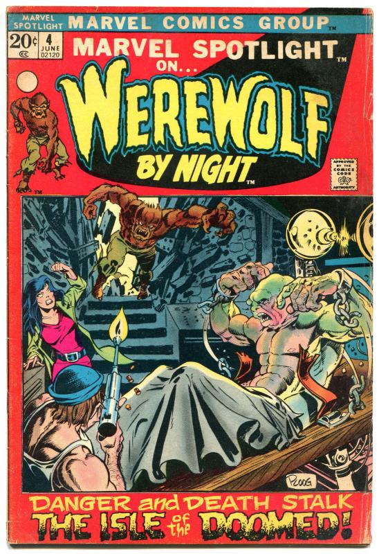 MARVEL SPOTLIGHT #4, VG/FN, Werewolf by Night, Mike Ploog, 1971,more WW in store