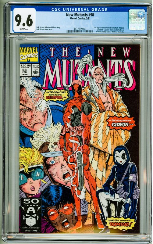 The New Mutants #98 Direct Edition (1991) CGC 9.6! 1st Appearance of Deadpool!