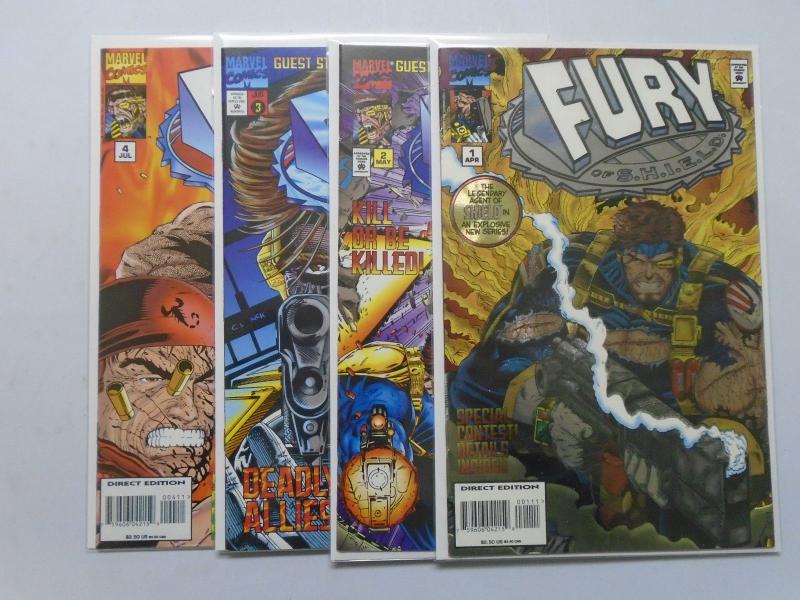 Fury of SHIELD, Set:#1-4, Direct Edition 8.0/VF (2003)