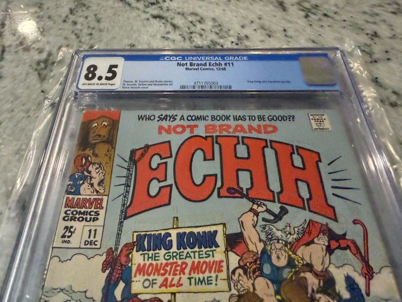 Not Brand Echh # 11 CGC Graded 8.5 Marvel Comic Book 1968 King Kong Aquaman JH33