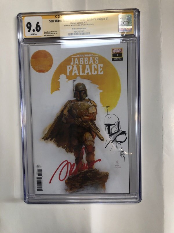 Star Wars : Return Jedi-jabba's Palace # 1 (CGC 9.6) Signed & Sketch Alex Maleev