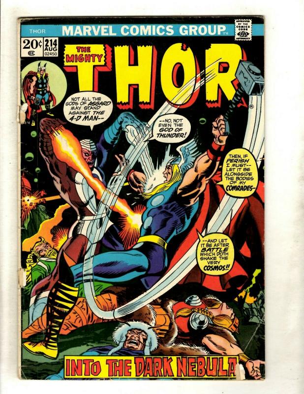 Lot Of 6 Mighty Thor Marvel Comic Books # 214 215 216 217 218 219 Odin Loki GK4