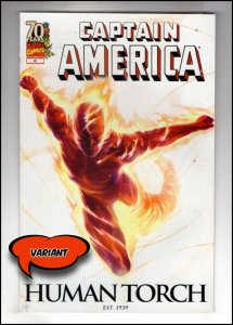 Captain America #46 (2009) GA Human Torch Variant [•ID#138]