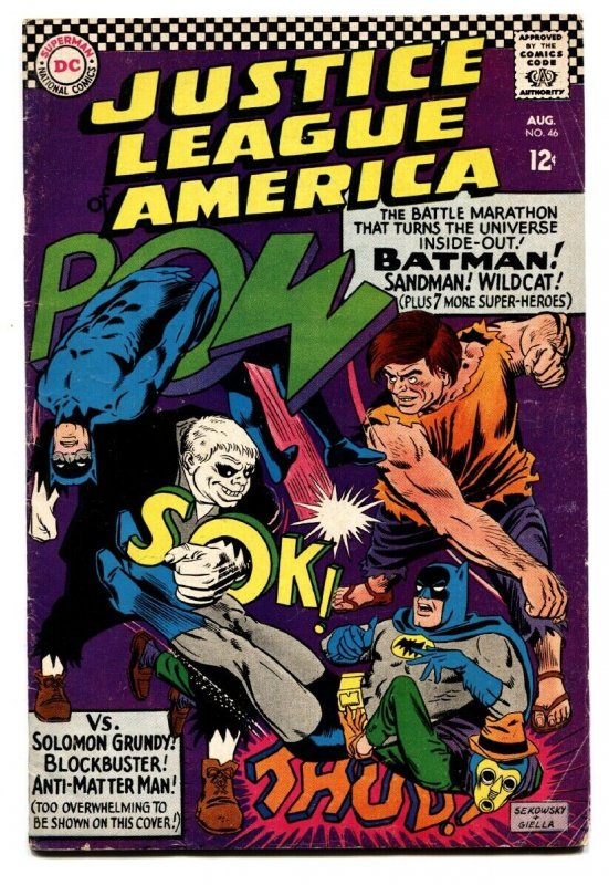 JUSTICE LEAGUE OF AMERICA #46-Solomon Grundy 1966-BATMAN/SUPERMAN