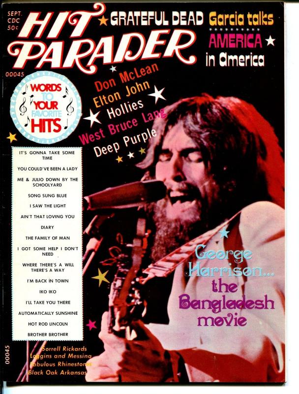 Hit Parader 9/1972-Charlton-George Harrison-Bangladesh-Beach Boys-Hollies-VF