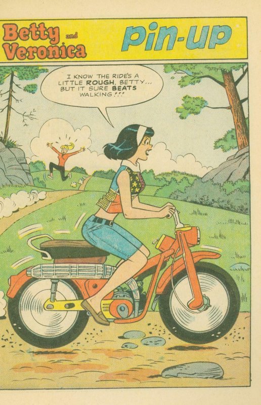 LAUGH #184 1966-ARCHIE COMICS- MOTOR CYCLE PIN UP- GOOD