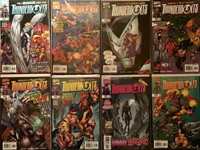 THUNDERBOLTS 1997 MARVEL #20-27 NM CONDITION 8  BOOK LOT 