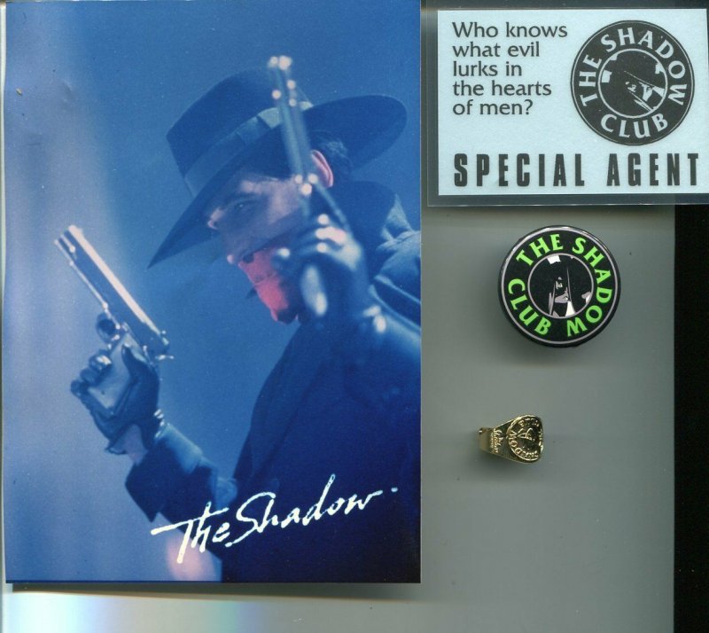 Shadow Club Kit-Pulp Memorabilia-Rare 1995-ring-ID card-newsletter-NM-