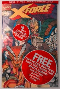 X-Force #1 (1991) Bagged Deadpool Card Marvel 9.4 NM Comic Book