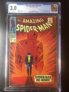 Amazing Spider-Man 50 CGC 3.0 WHITE Pages 1st Kingpin Origin Lee Romita Marvel