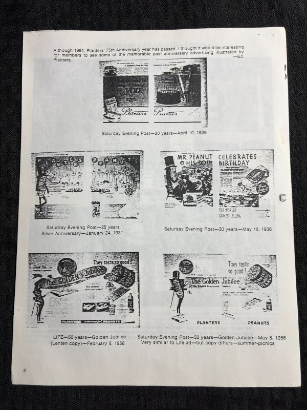 1982 PEANUT PALS PAPERS Fanzine Vol. 4 #2 FN 6.0 Mr. Peanut Paint Set 8pgs