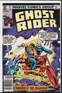 Ghost Rider #61 Newsstand Edition (1981) Ghost Rider