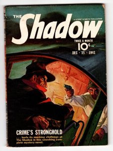 PULP:  SHADOW 1941 DEC 15- STREET AND SMITH-RARE PULP MAGAZINE